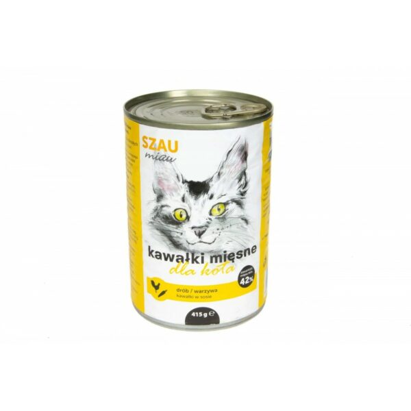 SZAU MIAU karma DRÓB WARZYWA kawałki w sosie 415g