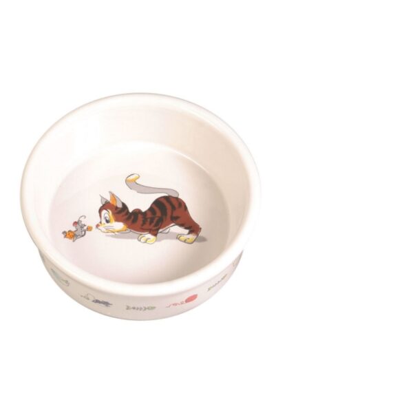 TRIXIE Miska ceramiczna dla kota biała CAT FUN 0,2L