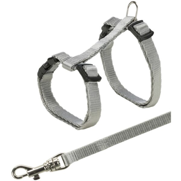 TRIXIE Szelki + Smycz dla kota GŁADKIE 19-31cm