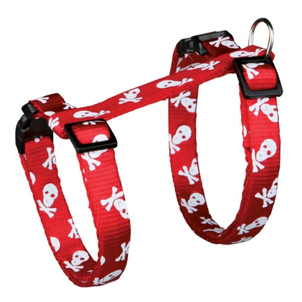 TRIXIE Szelki + Smycz dla kota SKULL 26-43cm / 10mm / 1,2m