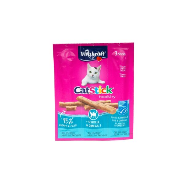Vitakraft Cat Stick Flądra +Omega3 3szt