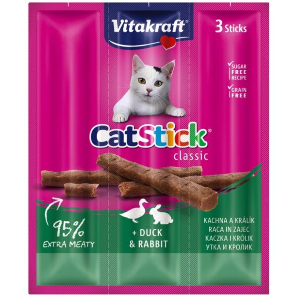 Vitakraft Cat Stick Kaczka i Królik 3szt