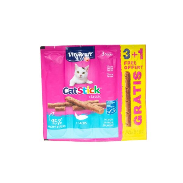 Vitakraft Cat Stick Łosoś 3+1 Gratis