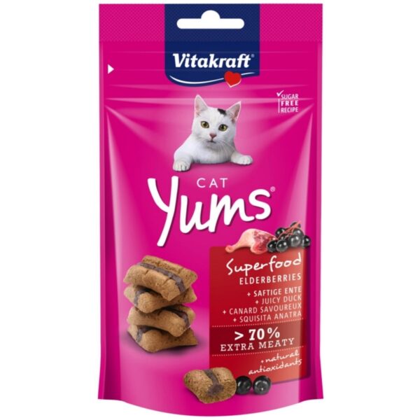 Vitakraft Cat Yums KACZKA CZARNY BEZ 40g