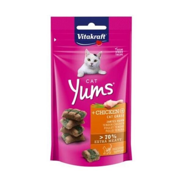 Vitakraft Cat Yums KURCZAK Z KOCIĄ TRAWĄ 40g +20% Gratis