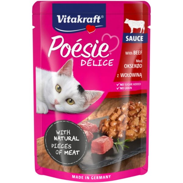 Vitakraft Poesie Delice Wołowina 85g