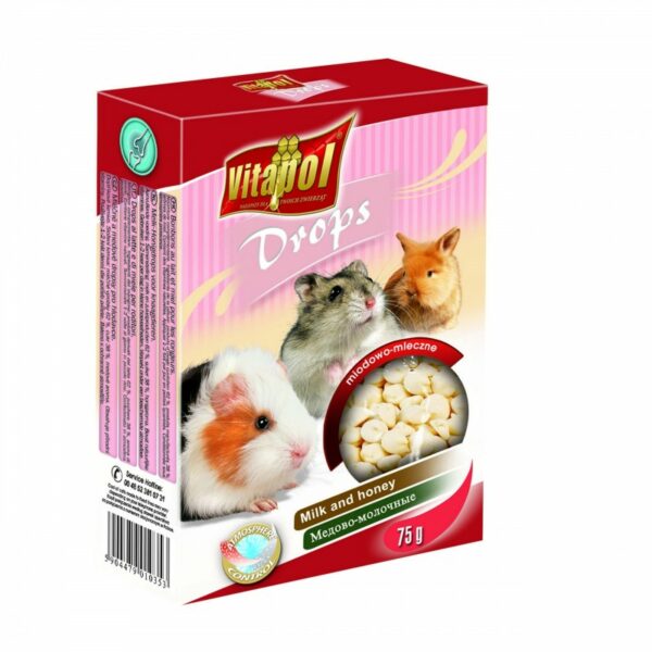 Vitapol DROPSY DLA GRYZONI Mleczno-Miodowe 75g