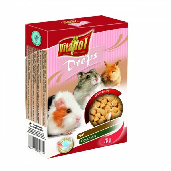 Vitapol DROPSY DLA GRYZONI Orzechowe 75g