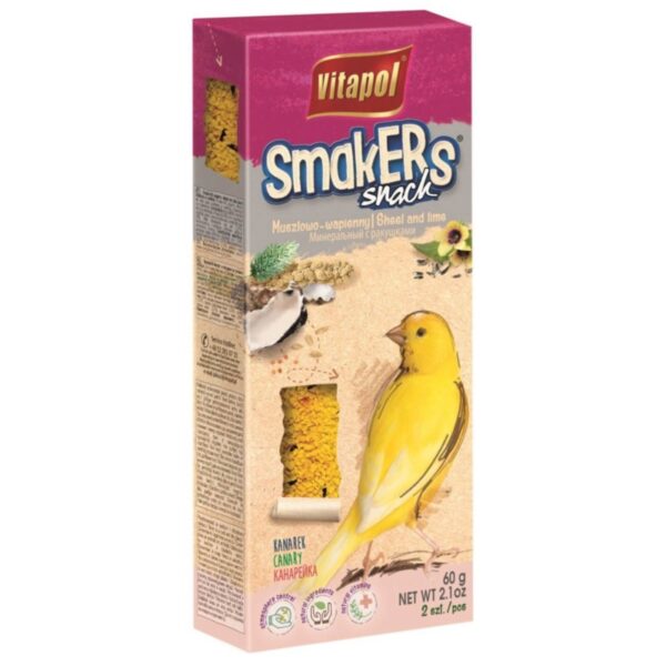 Vitapol SMAKERS dla kanarka MUSZLE + WAPNO 2szt.