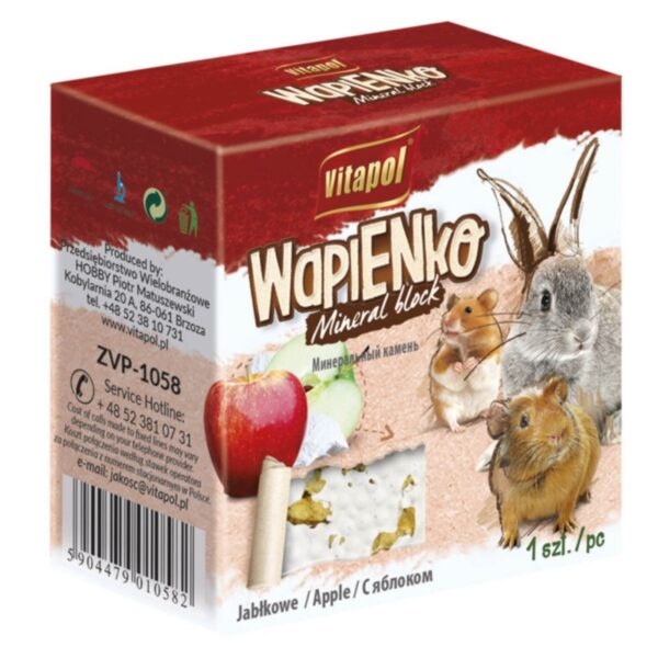 Vitapol WAPNO dla gryzoni JABŁKOWE 40g