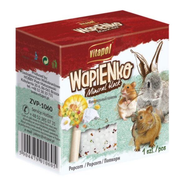 Vitapol WAPNO dla gryzoni POPCORN 40g
