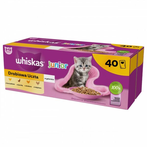 WHISKAS Drobiowa uczta Junior 40x85g