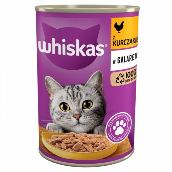 WHISKAS puszka KURCZAK w galarecie 400g