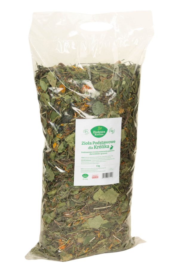 ZIOŁOWA KOTLINA Zioła podstawowe dla królika 1kg - obrazek 2