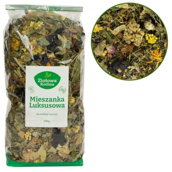 ZIOŁOWA KOTLINA Mieszanka Luksusowa dla Królików i Gryzoni 230g