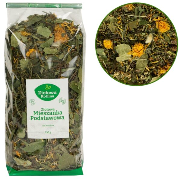 ZIOŁOWA KOTLINA Mieszanka Podstawowa dla Królików i Gryzoni 250g