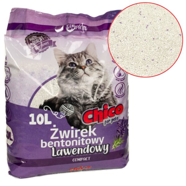 CHICO żwirek BENTONITOWY Compact Lawenda - obrazek 2