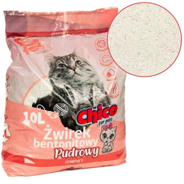 CHICO żwirek BENTONITOWY Compact Pudrowy - obrazek 2