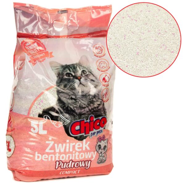 CHICO żwirek BENTONITOWY Compact Pudrowy