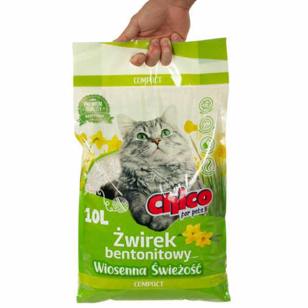 CHICO żwirek Bentonitowy Compact Wiosenna Świe 10L - obrazek 2