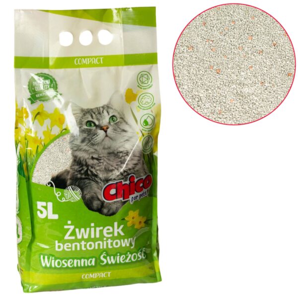 CHICO żwirek Bentonitowy Compact Wiosenna Śwież 5L